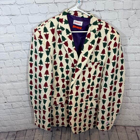 Opposuits Christmas Tree Men’s Suit Jacket - Picture 3 of 4